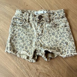 Cotton On Leopard Jean Cutoff Shorts 2T EUC